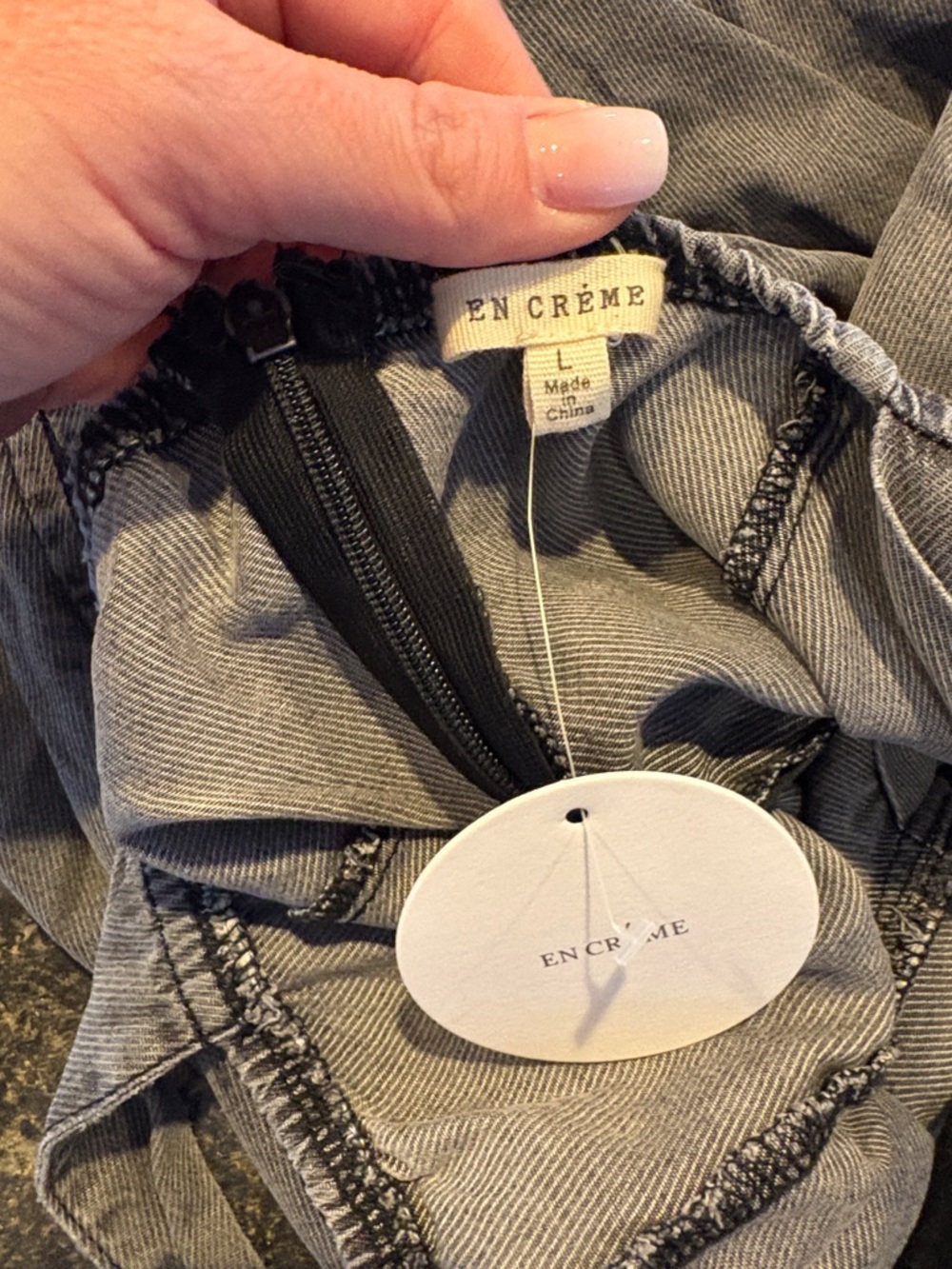 Sleeveless Tie-Shoulder Grey Mini Dress - Picture 4 of 4
